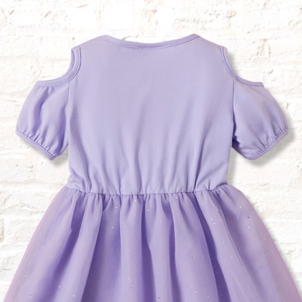 Care Bears Purple Sparkle Tulle Share Bear Dress with Share Big Graphic Size 3-4 - Picture 3 of 11